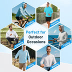Runhit Upf 50+ Fishing Shirts For Men Long Sleeve Sun Protection Hoodie Lightweight Outdoor Workout Hiking Running Rash Guard