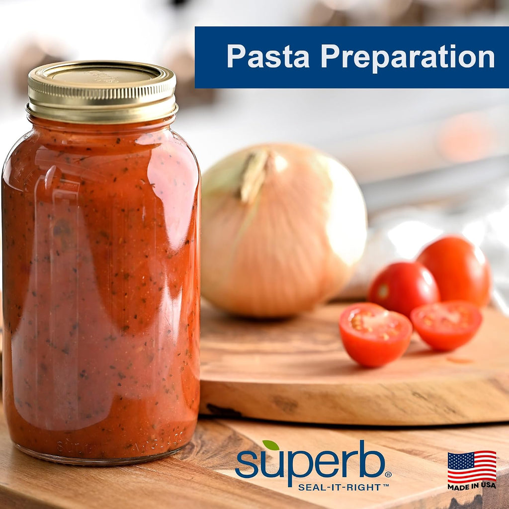 Superb Canning Lids – Regular Mouth Mason Jar Lids – Baker’S Dozen/Bulk Package Of 156 Lids – Made In The Usa