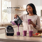 Ninja Professional Blender | Smoothie Blending, Drink Mixer, Grinder, Ice Crusher, Frozen Fruit Blending | 1000W Power, Total Crushing Technology, XL 72-oz. Pitcher | Black & Grey | BL610