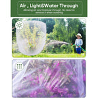 Bird Netting For Garden Protection - 4 Pack Garden Netting Pest Barrier With Drawstring,3.3Ft X 2.7Ft Mosquito Net Tomato Protective Cover Garden Plant Netting For Cicadas Vegetables Blueberry Bushes