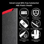 WELLSTAR Knife Edge Guards 8 Inch, Universal Blade Covers, BPA Free ABS Protective Blade Sheaths, Non-Scratch Felt Lining Kitchen Knives Covers (Knives not included)