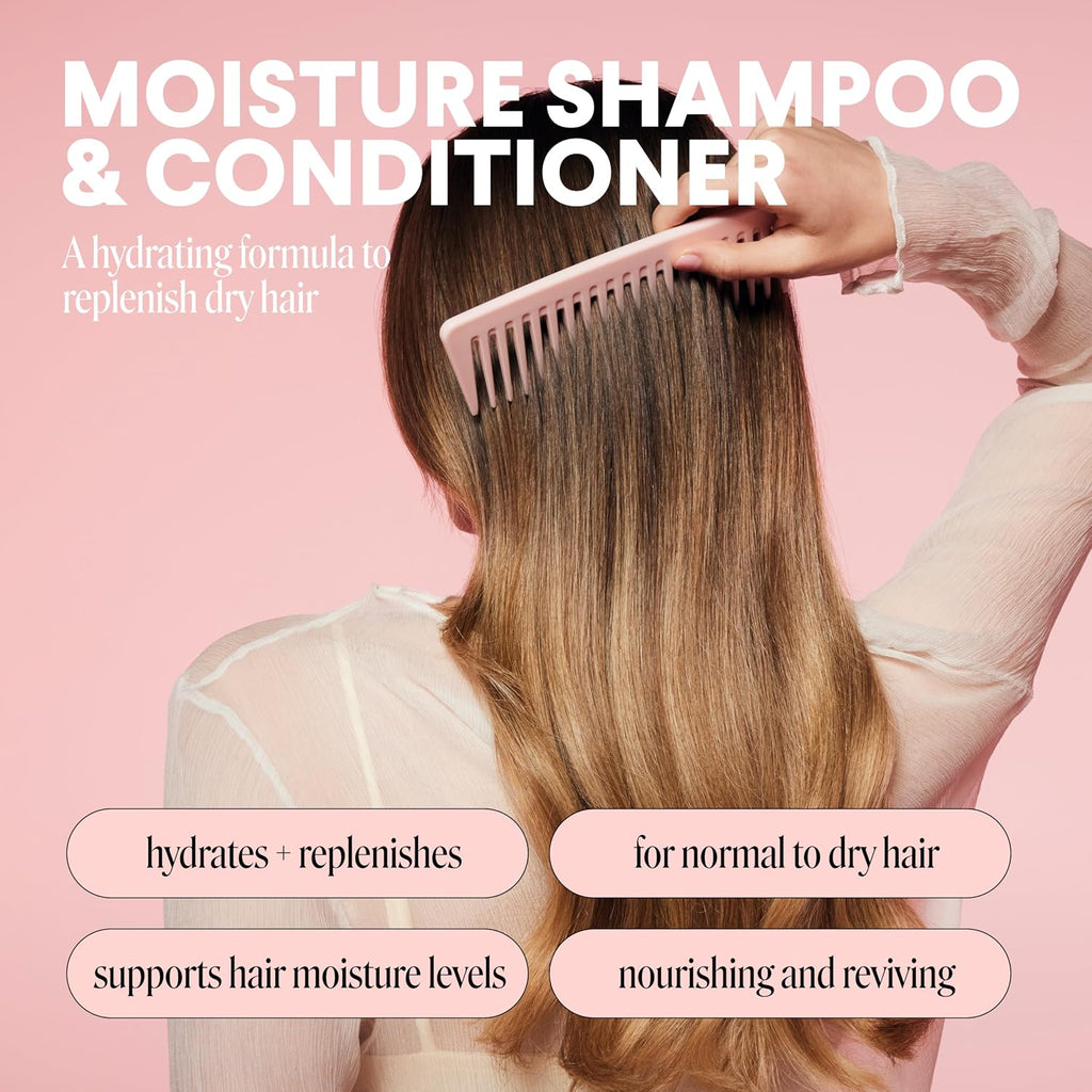 Monday Haircare Moisture Shampoo + Conditioner Bathroom Set (2 Count) 27 Oz Each For Dry, Coarse, Stressed, Frizzy Hair, Made With Coconut Oil, Rice Protein, Shea Butter And Vitamin E