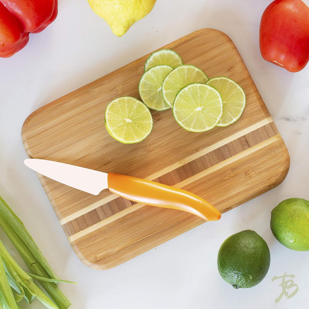 Totally Bamboo Barbados Bamboo Wood Cutting Board, 9" X 6.5"