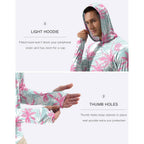 Pudolla Men'S Sun Protection Hoodie Shirts Upf 50+ Rash Guard Spf Long Sleeve Fishing Shirt For Men Swim Hiking Boating