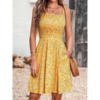 Huhot Women'S Summer Casual Square Neck Dress With Pocket Cute Sleeveless High Waist A-Line Sundress Midi Dresses 2026
