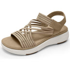 Vilanva Women'S Comfortable Walking Sandals With Elastic Strap Light Weight Casual Summer Sandals For Trendy Footwear