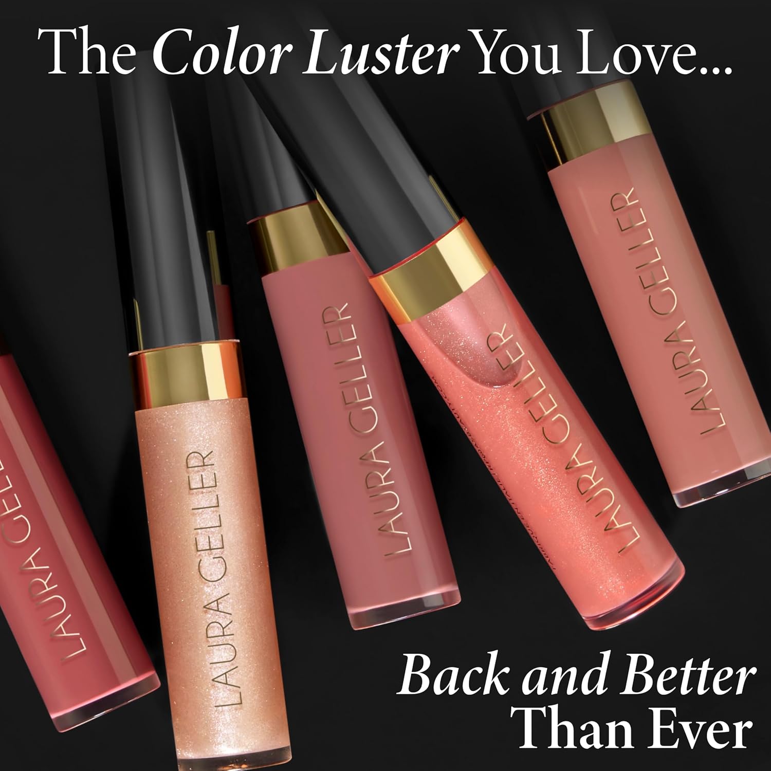 LAURA GELLER NEW YORK Color Luster Lip Gloss - Rhubarb Crumble | Non-Sticky Lip Gloss Treatment with Sheer High-Shine Color
