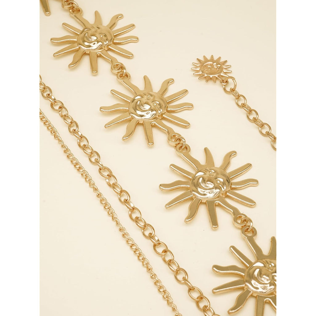 Nackiy Western Chain Belts for Women, Gold/Silver Boho Cowgirl Waist Belt, Sizes 43/47/51in, Dress & Jeans Accessory