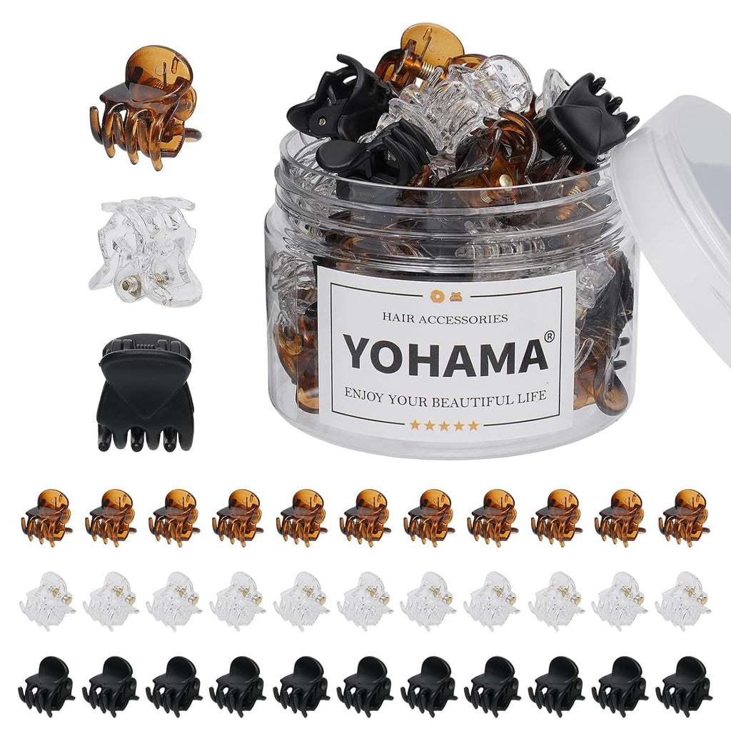 36 Pcs Durable Mini Hair Claw Clips, Great For Design Kids And Adult Hairstyles, Decroation Buns, Pining Bangs, Strong Grip, Multifunction Clamp Clips.(3 Colors)