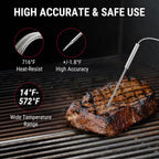 Temppro Wireless Meat Thermometer Digital For Grilling And Smoking, 2 Probes Bluetooth Meat Thermometer For Cooking, Rechargeable Smoker Accessories For Bbq Oven (Previously Thermopro)
