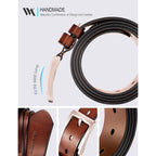 Wolfant 1.5" Full Grain Leather Belt For Men In Gift Box,100% Italian Real Solid Leather