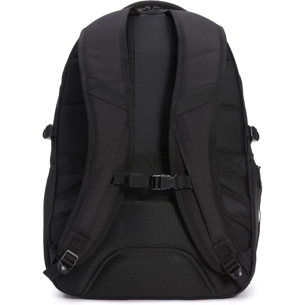 Amazon Basics Travel Laptop Backpack With Multiple Pockets And Compartments For 17 In / 43.1 Cm Laptop, Water Resistant, Spacious With Padded Shoulder Straps, Black