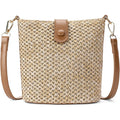 RNIEGA Small Straw Crossbody Bag for Women Woven Summer Shoulder Phone Purse Beach Handbag for Vacation