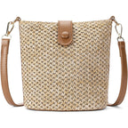 RNIEGA Small Straw Crossbody Bag for Women Woven Summer Shoulder Phone Purse Beach Handbag for Vacation