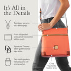 Dooney & Bourke Women'S Crossbody In Pebble Grain Leather, Large Handbag With Adjustable Shoulder Strap