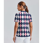 Womens Golf Shirt Short Sleeve Polo Shirts UPF 50+ Tennis Top V-Neck Workout Tops Collared Activewear T-Shirts