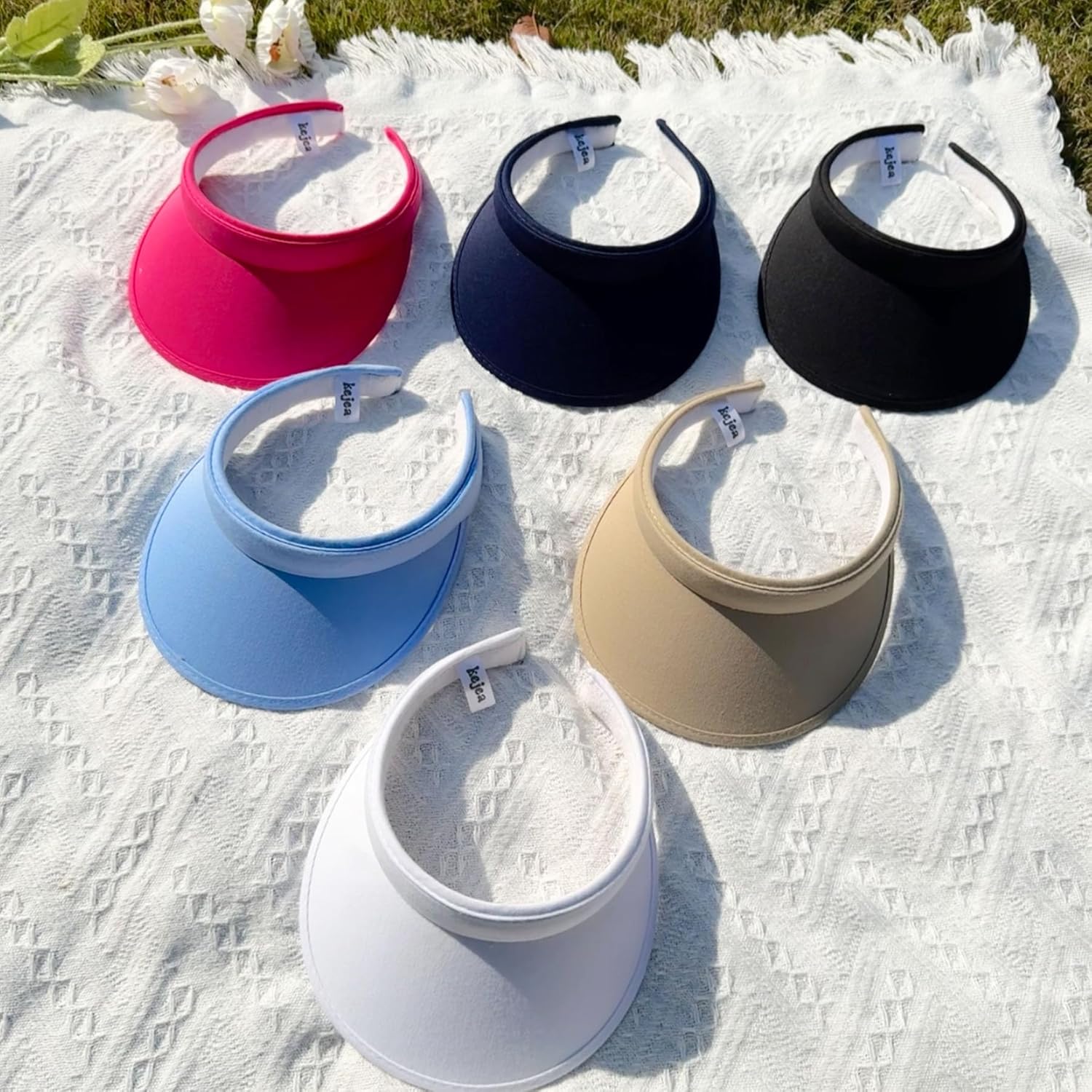 2 Pack Sun Visor Hats Women Men Clip On Wide Brim Visors Hat Outdoor Sports Golf Beach Travel Tennis Caps