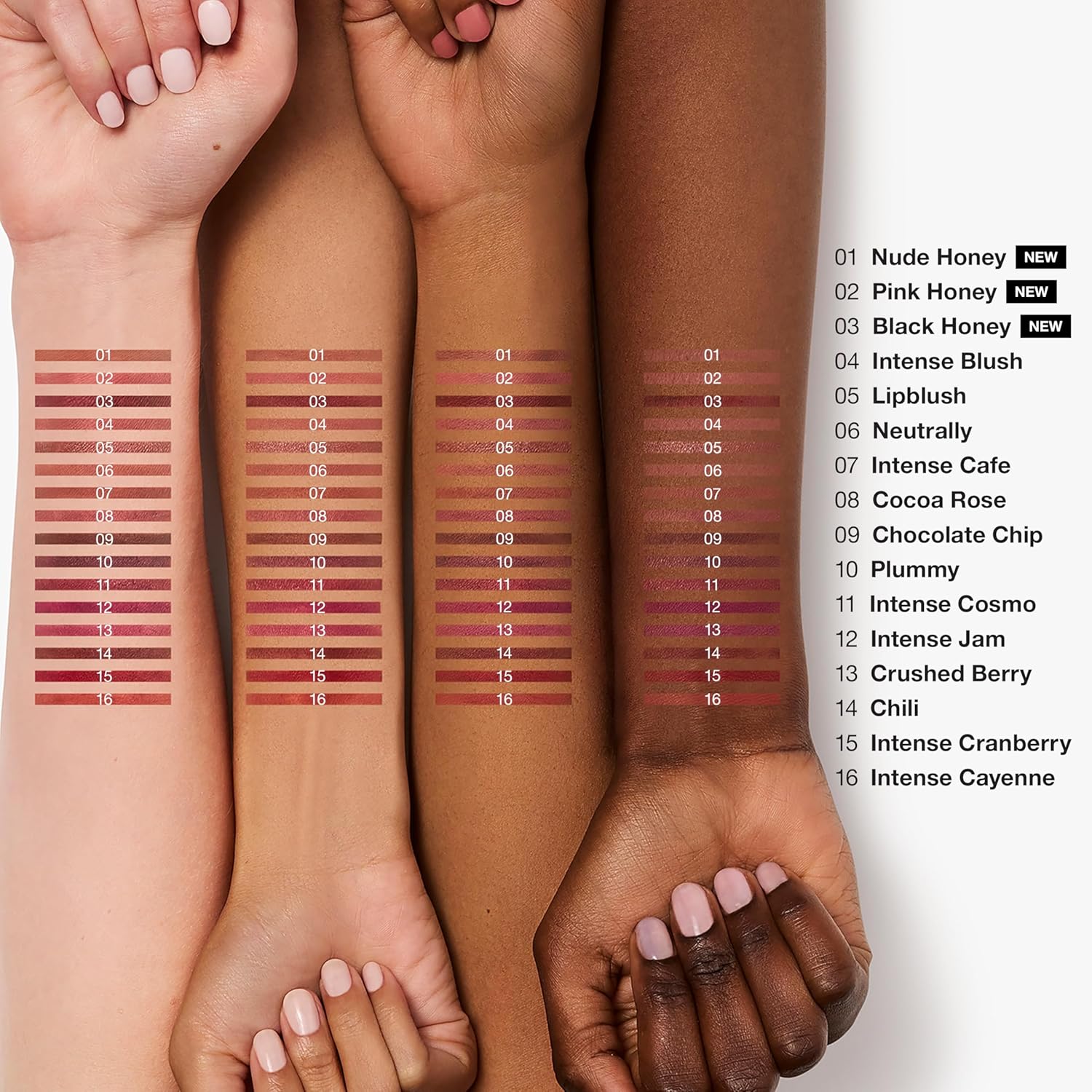 Clinique Long Lasting Quickliner Lip Liner | Non-Drying + No Sharpening | Available in 19 Shades | Now In Black Honey, Pink & Nude Honey