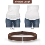 SATINIOR 2/3/4 Pack Women Elastic Stretch Belt Invisible Sweater Shirt Tuck Band with Flat Buckle for Jeans Pants