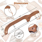 Bread Knife for Homemade Bread, 14.5" Wooden Sourdough Bread Knife, Sourdough Bread Slicer, Bow Design, Easy to Cut Into Uniform Thin Slices, Bread Saw for Cutting Sourdough Bread, Bagel, Baguette Etc