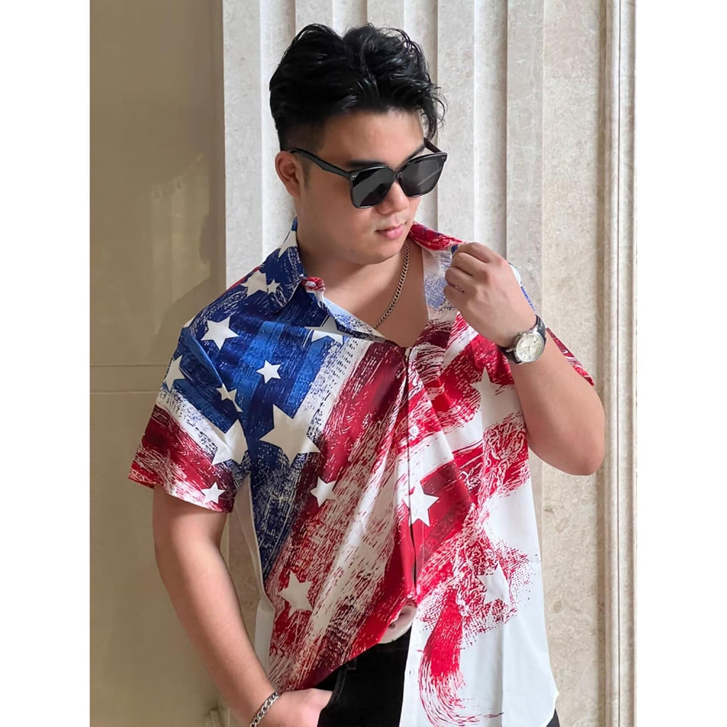 Bowling Shirts For Men Print Short Sleeve Regular Fit Hawaiian Casual Button Down Beach Shirts
