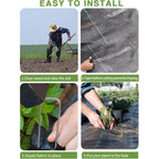 2.6Ftx100Ft Weed Barrier Landscape Fabric Heavy Duty Geotextile | Woven Polypropylene, Uv-Stabilized, Water And Air Permeable, Green Alignment Stripes, Suitable Under Gravel And Mulch
