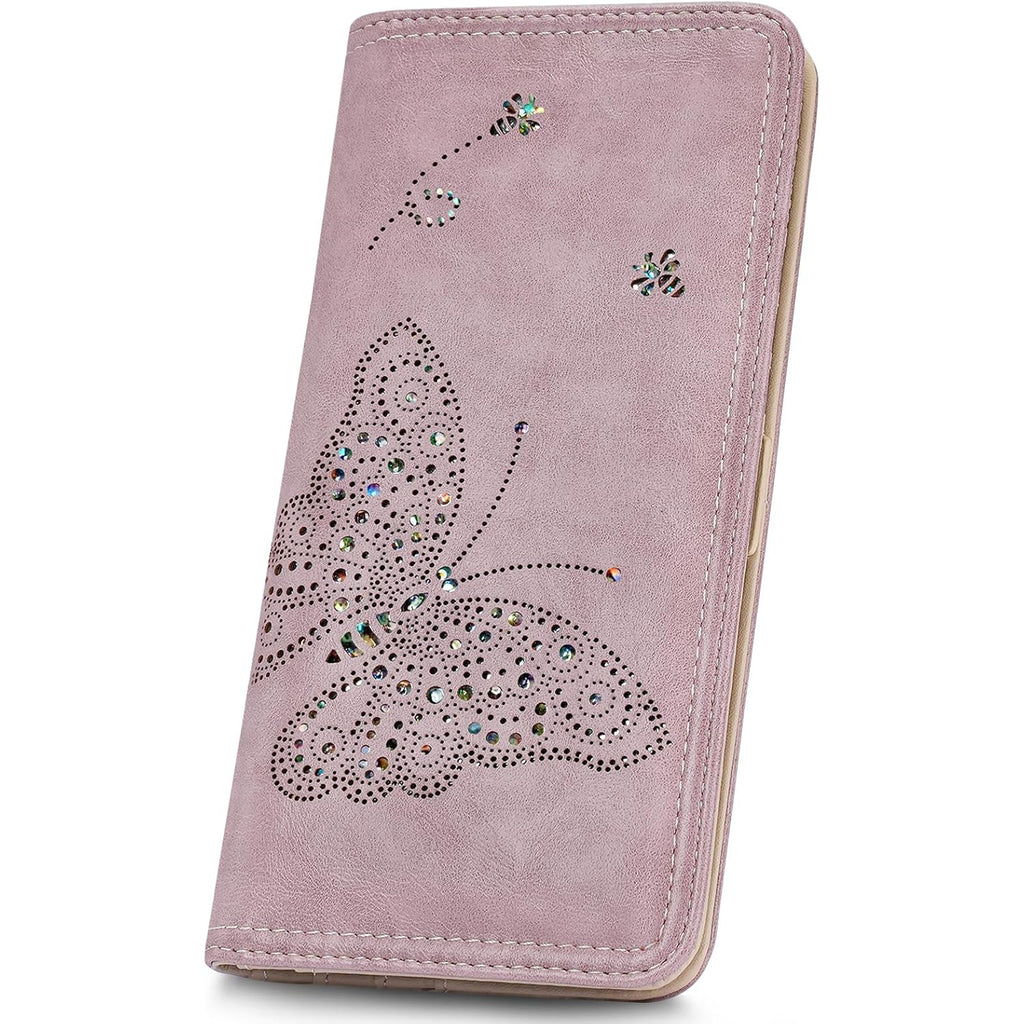 KITEVIUN RFID Wallet Women Ultra Slim Thin Womens Wallet Compact Clutch Long Ladies Wallet for Women PURPLE