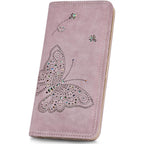 KITEVIUN RFID Wallet Women Ultra Slim Thin Womens Wallet Compact Clutch Long Ladies Wallet for Women PURPLE