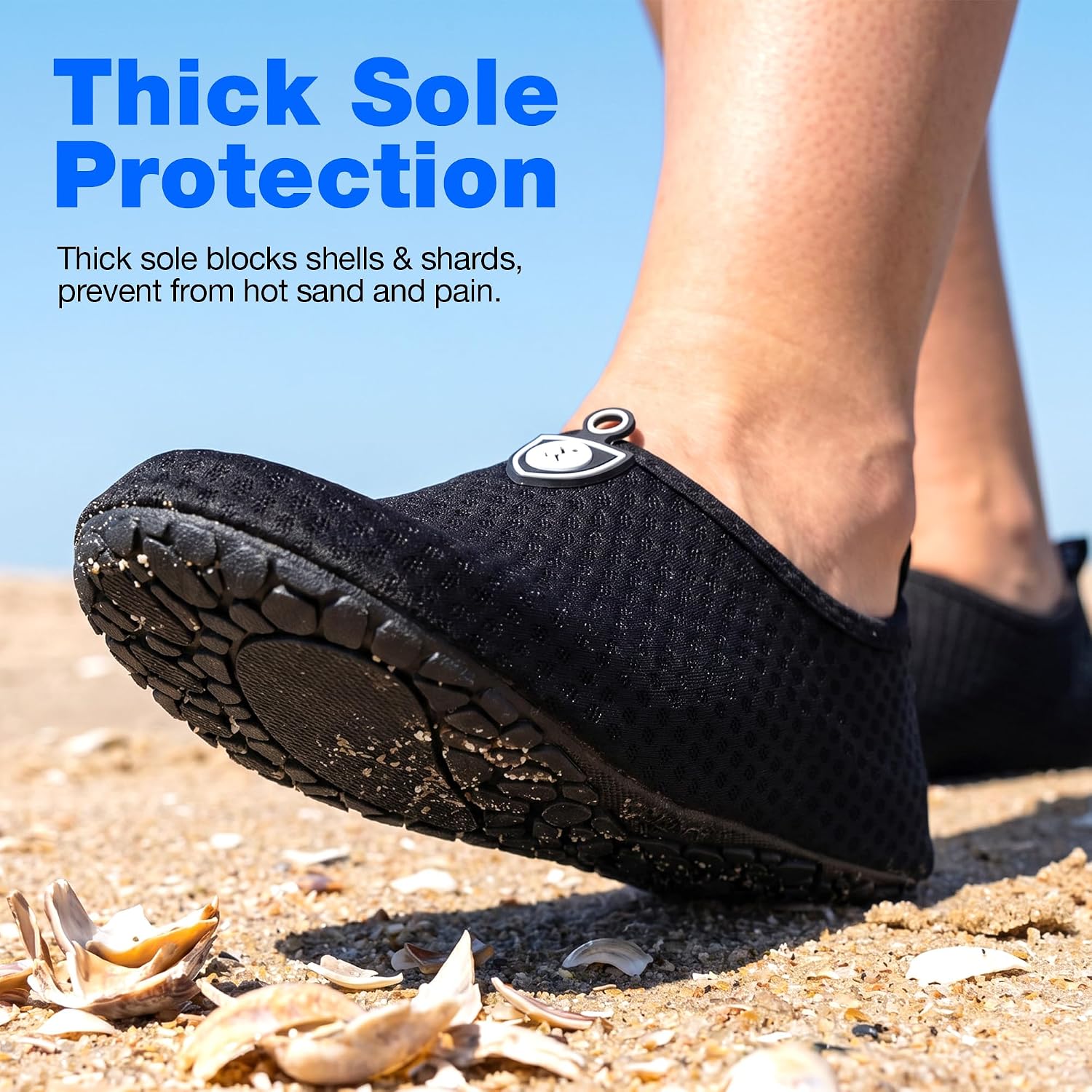 Simari Water Shoes For Women Men Swim Aqua Socks Beach Pool Essentials Barefoot Surf River Boat Kayak Sea Yoga Sand Exercise Sport Accessories Breathable Quick-Dry Adult Youth Kid Size Sws001