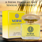 Verse Golden Crystal for Women 3.4 fl Oz - Floral Fruity Fragrance - Top Notes of Amalfi Lemon, Bergamot & Neroli - Base Notes of Guaiac Wood, Amber & Musk - Free of Parabens - Elegant 100ml Bottle
