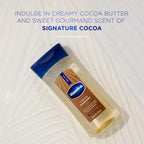 Vaseline Intensive Care Cocoa Radiant Pack Of 3 For Glowing Skin Body Gel Oil Made With Pure Cocoa Butter + Replenishing Oils 6.8 Fl Oz