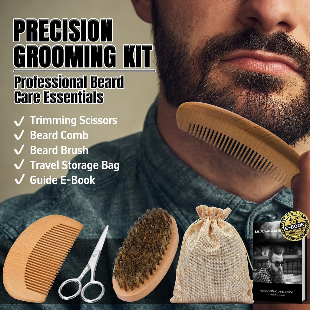 XIKEZAN Beard Kit for Men Grooming & Care w/Beard Conditioner, Wash, Oil, Balm, Brush, Comb,Birthday Fathers Valentines Easter Gifts for Men Him Dad Husband Boyfriend Mens Christmas Stocking Stuffers