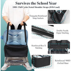 Clear Backpack For School - 18 Inch Extra Large Clear Bookbag Black | Heavy Duty 0.5Mm Pvc, 2 Large Compartments, Fit 16" Laptop, Reinforced 900D Oxford Base, Padded Straps And Back, Age 12+