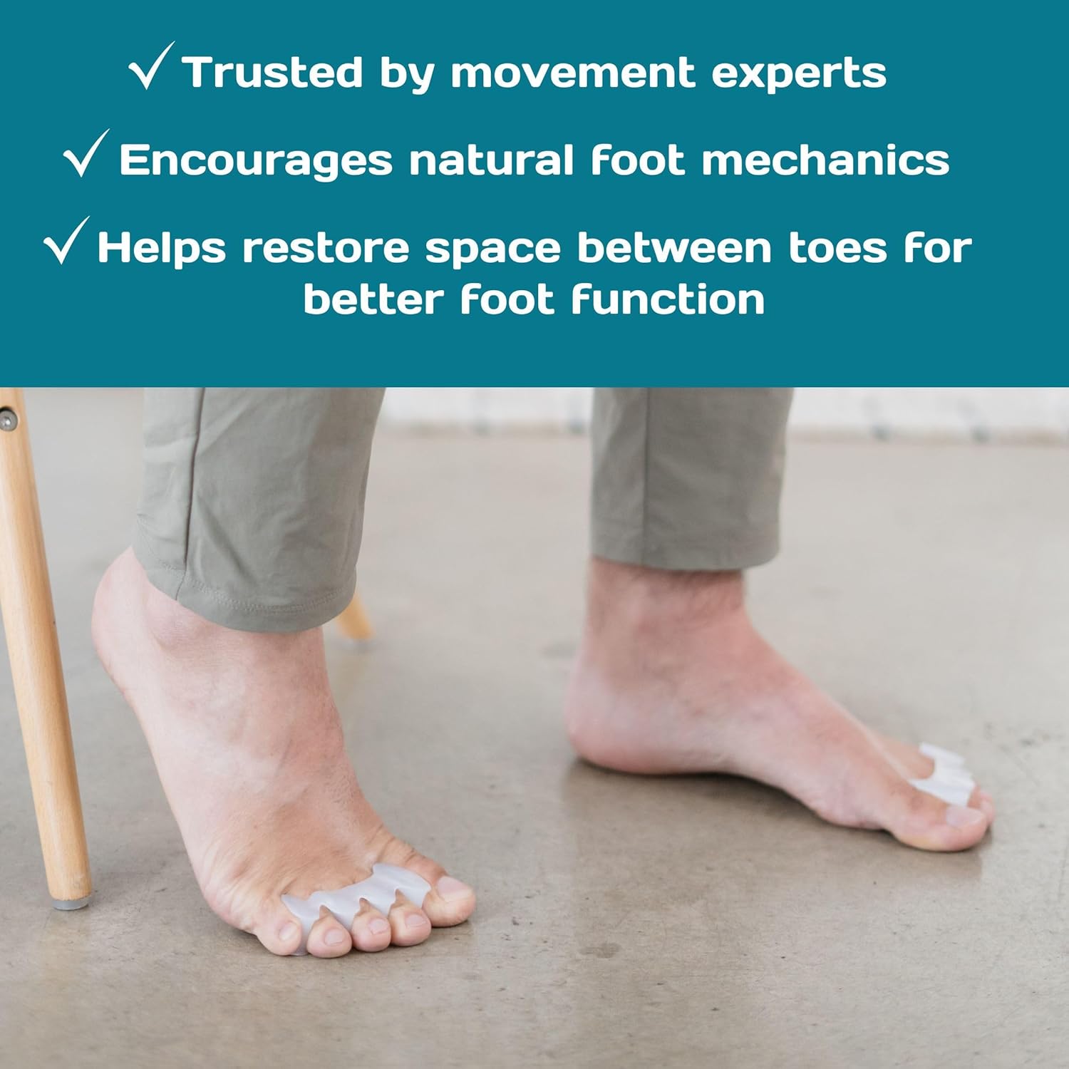 Gait Happens Toe Spacers – Realign, Rebalance & Restore Natural Foot Shape & Alignment - For Bunions, Hammer Toes, Plantar Fasciitis, Better Balance (Small)