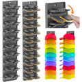 Hat Organizer For Baseball Caps 2 Packs With Built-In Spring Clips - Wall Mount Closet Hat Rack Holder,Storage For Door/Closet Display Hat Racks Hanger (Strong Adhesive & Screws) Matte Black.