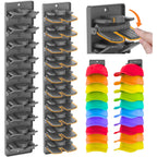 Hat Organizer For Baseball Caps 2 Packs With Built-In Spring Clips - Wall Mount Closet Hat Rack Holder,Storage For Door/Closet Display Hat Racks Hanger (Strong Adhesive & Screws) Matte Black.