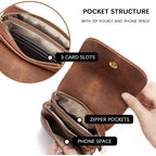 BOSTANTEN Vegan Leather Crossbody Bags for Women Designer Cell Phone Bag Wallet Purses Adjustable Strap