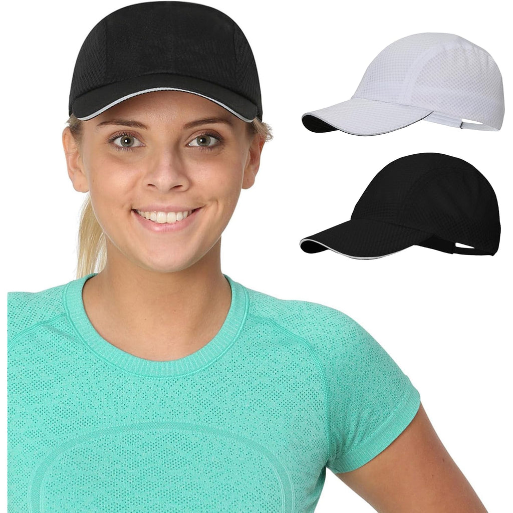 Trailheads Women'S Race Day Performance Running Cap, Lightweight & Quick Drying Mesh Sports Hat With Reflective Trim