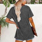 Funny T Shirts for Women Graphic Tees Adulting Would Not Recommend Print Sarcastic Shirt Loose Fit Tee Tops Deep Gray