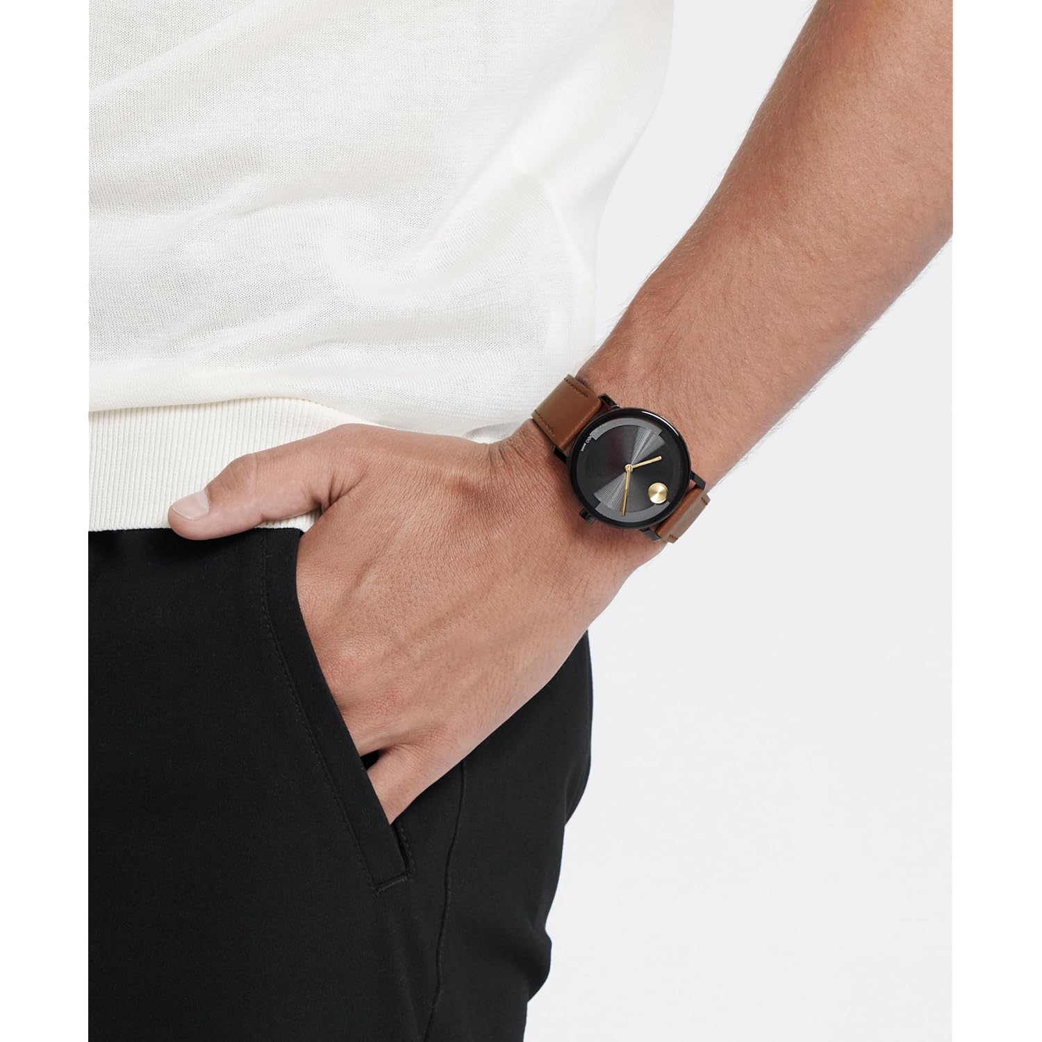 Movado Bold Evolution 2.0 Men'S Watch - Swiss Quartz Movement, Nappa Leather Strap - 3 Atm Water Resistance - Luxury Fashion Timepiece For Him - 40Mm