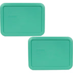 Pyrex 7210-PC 3-Cup Light Green Food Storage Replacement Lid (2-Pack) - Made in USA