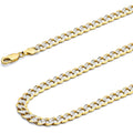 14k REAL Yellow/White/Two Tone Gold Solid 14mm, 12mm, 9.5mm, 8mm, 7mm, 6mm, 5mm, 4mm, 3mm, 2.5mm, 2mm Cuban Concave Curb Chain Necklace/Bracelet