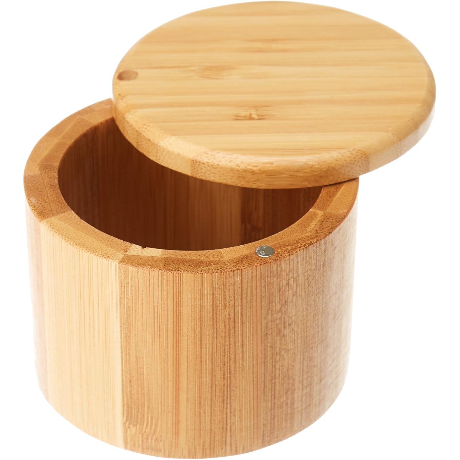 Totally Bamboo Salt Cellar With Swivel Lid, Salt Container For Countertop