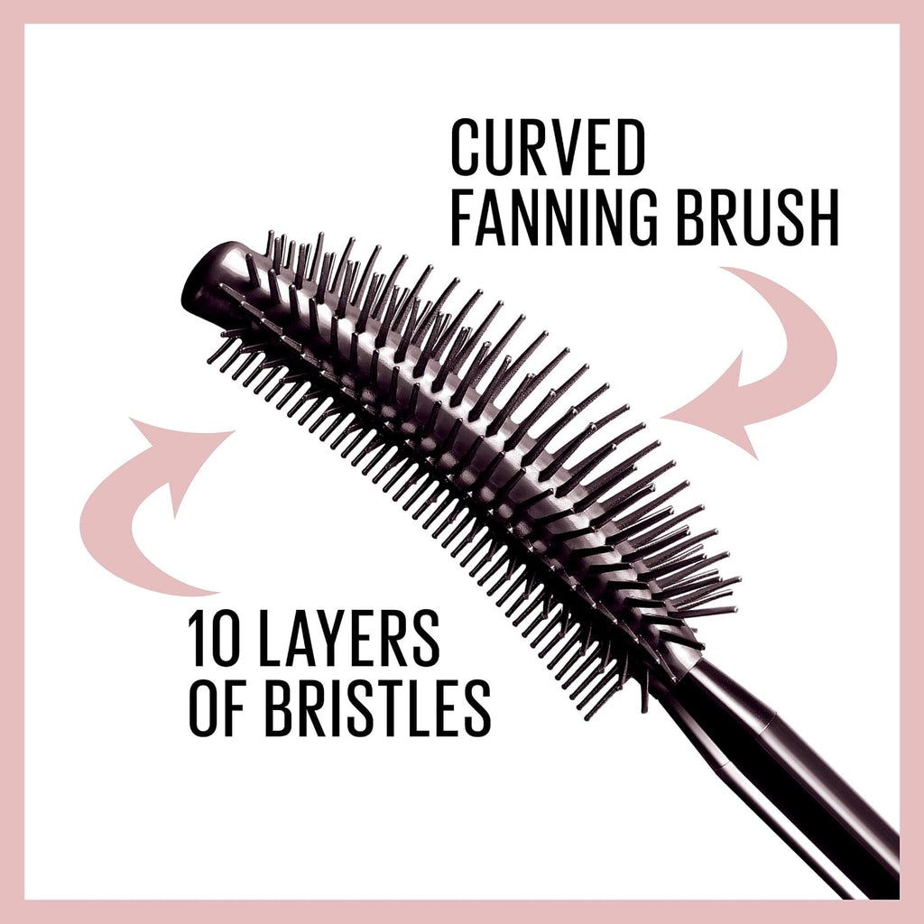 Maybelline Lash Sensational Waterproof Mascara, Lengthening And Volumizing For A Full Fan Effect, Brownish Black, 1 Count