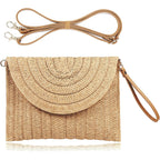 COOKOOKY Straw Clutch Handbag Summer Beach Straw Purse for Women woven Envelope Bag | Straw, Summer, Beach, woven, Straw, Summer