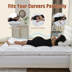 Whatsbedding 3 Inch Memory Foam Mattress Topper (Queen, 60X80), 1700 Gsm