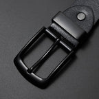 Maikun Mens Casual Dress Belt, Mens Leather Black Belt, Casual Wear Jeans Pants