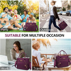 Miycoo Lunch Bag Lunch Box Women - Leakproof Insulated Lunch Cooler Bag For Women - Large Lunch Tote Bags Adults, Purple