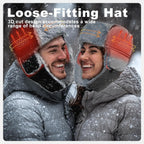 Heated Trapper Hat, 24.8 Inch Electric Winter Heated Hat with Rechargeable Battery for Men Women