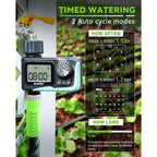 Rainpoint Sprinkler Timer, Programmable Water Timer For Garden Hose, Outdoor Soaker Hose Timed With Rain Delay/Manual/Automatic Watering System, Digital Irrigation For Yard, Lawn, 1 Outlet